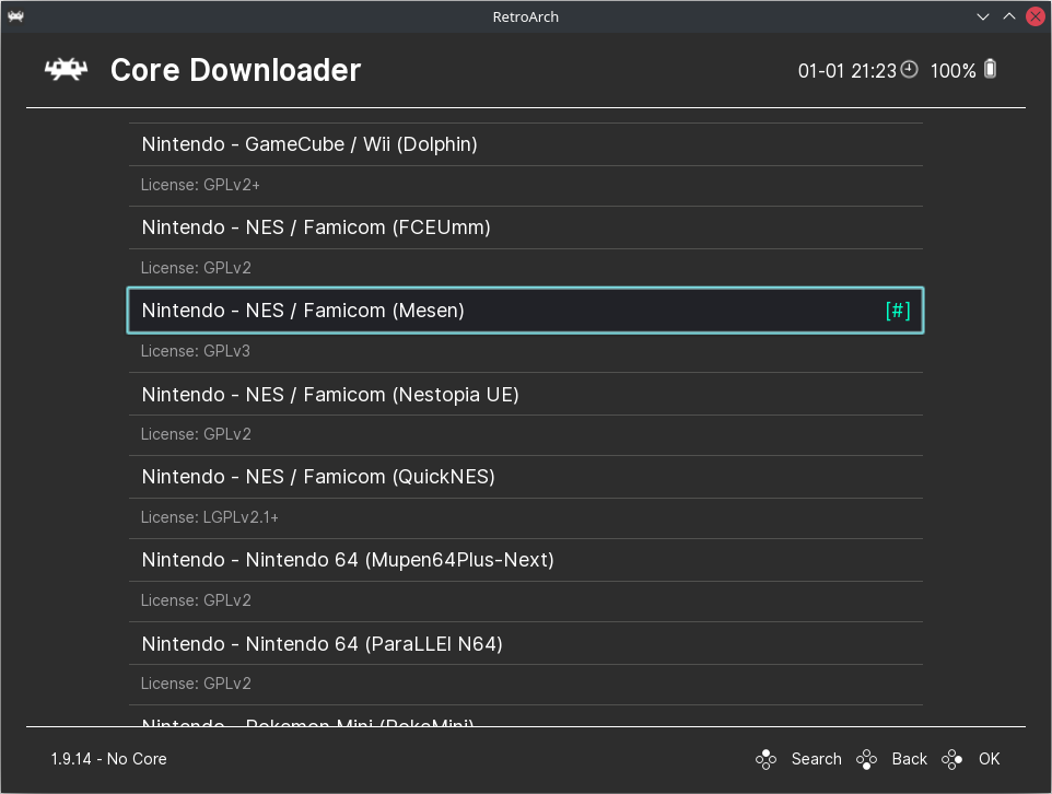 Retroarch store nes games